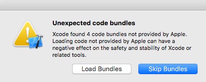 Xcode安装插件,错误选择了Skip Bundles,重新出现Load Bundles方法