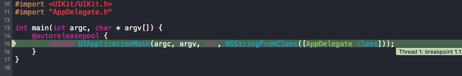 解决Xcode全局断点停留在main函数 thread 1: breakpoint 1.1